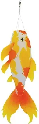 WINDSOCK--30" Yellow Koi Windsock, Diva, Spinner by In the Breeze