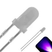 20 x 3mm Diffused Frosted Milky Lens LED UV / Purple Ultra Bright Lights Plane
