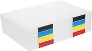 Angoily 4Pcs Box File Box with Snap Tight Buckle File Organizer for Office and Home Stylish Desktop Storage for Documents Receipts and More