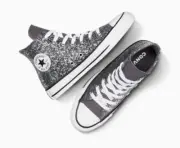 New Kid’s Shoes Converse Kids Chuck Taylor All Star Black Glitter Big Kid Sz 6