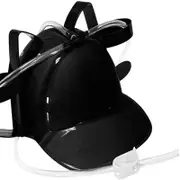 Catzon 2 Packs Beer Helmet Drinking Hat The Beer Hat Drinking Holder or Soda Drink Hat Party Fun Beverage Gadgets Black