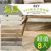 在飛比找Yahoo奇摩購物中心優惠-【貝力地板】海島 石塑防水DIY卡扣塑膠地板-共八色(8箱/