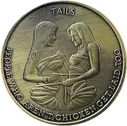 Heads Tails Challenge Coin - Heads Or Tails Coin Bronze Sexy Token Coin Lucky Funny Gift for Men Women