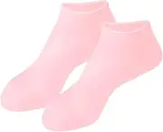 Dickly Silicone Socks Non Slip Cracked Heel Home Use Comfortable, Moisturizing Socks, Pink