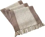 Tassel Double Table Runners 38x240cm Dinner Table Cover for Home Pretty Table Runner Washable Cotton Linen Tablecloth Set