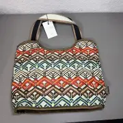 Cinda B Tre Vino Wine Tote Bag Ravina New With Tags Geometric