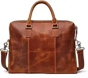 [HAMKVBPR] Mens Briefcase Men's Leather Tote Bag Leather Computer Bag Leather Shoulder Diagonal Briefcase Messenger Bag for Work Business