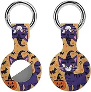 1PCS for Halloween Cat Air Tag Holder Case Waterproof & Shockproof Anti-Scratch Protective Air Tag Cover with Keychain Ring Silicone Tags Holders for Luggage, Backpack, Keys, Pet