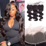 cuckoo Ear To Ear 13X4 Transparent HD Lace Frontal Closures Human Hair With B...