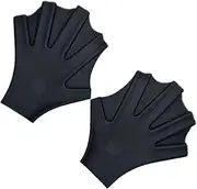 Swimming Paddles - Silicone Fins Flipper Gloves | Duck Paw Paddles Gloves Buoyancy Aid for Adults Teens Pool Beach Diving Workout Competition Sports