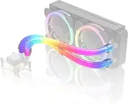 EZDIY-FAB ARGB LED AIO Tube Sleeve, Soft Dust Free Rubber, Versatile Sizing 12mm Diameter for Water Cooling Tube, Compatible with Aura, RGB Fusion,Mystic Light Sync- 2 Packs, 330mm/13in