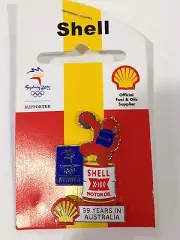 SYDNEY OLYMPIC GAMES 2000 MASCOT SYD SHELL MOTOR OIL SUPPORTER PIN BADGE #492