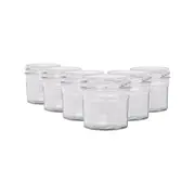 Argon Tableware Glass Jam Jars - 110ml - Pack of 6