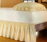 Bed Valance Skirt, Elastic Home Hotel Bedroom Bed Skirt Decorations Supplies Home Textile Products