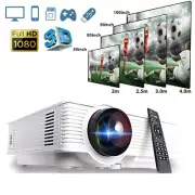 Portable Mini Projector Full HD 1080P Smart Home Theater Cinema HDMI VGA USB SD