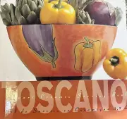 Clay Art StoneLite Handpainted Toscano 4 QT Serving Bowl San Francisco 2001 NIB