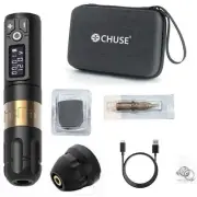 NEW Wireless Rotary Tattoo Machine Pen PMU (Black/Gold)