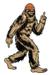 NEW LETHAL THREAT SASQUATCH BIG FOOT YETI MINI DECAL STICKER 2.5"x3.5" RC00306
