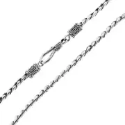 3mm Bali Handmade Coil Solid 925 Sterling Silver Chain Bracelet Anklet