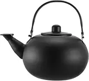 OHPHCALL Stainless Steel Tea Kettle with Strainer Outdoor Flat Bottom Teakettle for Induction Cooker and Home Use Water Kettle for Brewing Tea and More