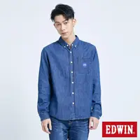 在飛比找momo購物網優惠-【EDWIN】男裝 EFS 貼袋式牛仔襯衫(原藍磨)