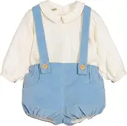 [Twoflower] toddler Kids Baby Boys' 2-Piece outfit set for spring Long sleeved suit with embroidery clothes 1-6 Years