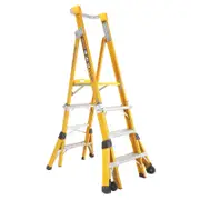 Gorilla 1.2-1.8m 150kg Fibreglass Adjustable Platform Ladder
