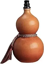 B Baosity Gourd Water Bottle,Ceramic,Drinks Holder Portable HU Lu Gourd Ornament,Water Wine Gourd for Outdoor Water Drinks Decoration, Matt Brown