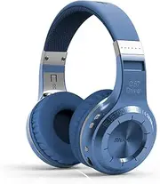 HT Turbine Wireless Bluetooth 5.0 Stereo Headphones with Mic (White)