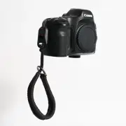 Black Paracord Adjustable Camera Wrist Strap w/ Peak Design Anchor