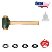 Durable Rawhide Split Head Hammer, 2" Diameter, 14" Handle - Lightweight Design