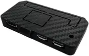 Generic Compact Raspberry Pi Zero Protective Case (Black Carbon Fiber Look)