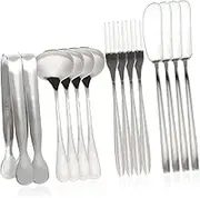 Mikinona 1Set Kitchen Utensils Includes Butter Spreader Cheese Knife Dessert Spoon and Fork Ergonomic and Versatile for Home and Restaurant Use Present