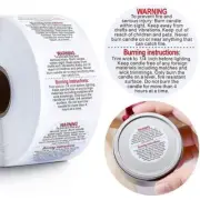 500Pcs Candle Warning Labels 1.5inch Candle Jar Container Stickers Candle Safety