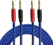 Banana Speaker Cable with Spade Plug Banana Plug 2.0 Plug Open line Amplifier Surround Sound Audio Cable Cable 1m 2m 3m 5m 8m 10m(Black,2m)