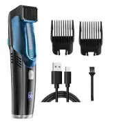 New Men'S Vacuum Shaving Machine USB Rechargeable Barber Portable Beard Trimmer