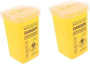 Baluue 2pcs Waste Sharps Container Tattooing Needle Disposal Containers Sharps Bucket Travel Sharps Container Small Sharps Container Needle Sharps Container Sharps Waste Bucket Pp