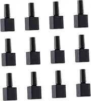 FOMIYES Empty Glass Nail Polish Bottles Black Gel Polish Gel Top Coat Containers