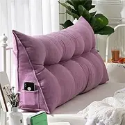 Large Bolster Triangular Headboard Wedge Backrest Positioning Support Bed Rest Reading Pillows Headboard Wedge Pillows for Day Bed Bunk Bed with Removable Cover150*50 * 20cm(59 * 20 * 8in)