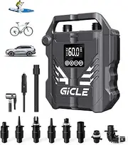 GICLE Paddle Board Pump Electric Portable with Dual Stage Inflation, High Pressure Air Pump for Paddleboard/Inflatable Bed/Mattress with 12V DC Car Connector and Portable Boat Accessories