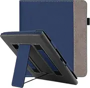 WALNEW Stand Case for 10.2” Kindle Scribe (2024/2022 Released) – Two Hand Straps Premium PU Leather Book Cover with Pen Holder and Auto Wake/Sleep for Amazon Kindle Scribe E-Reader