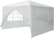 3X3M Outdoor Canopy Gazebo Party Wedding Tent Garden Waterproof Marquee W/3 Side