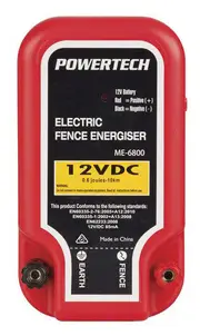 Powertech Electric Fence Energizer 12VDC 0.6 Joules 10km ME-6800