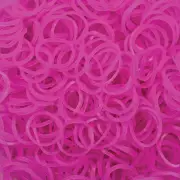 4800 LOOM BANDS Rubber Refill Kit DIY Magical Bracelet 192 S Clips 16 Hooks BULK - Plain Hot Pink