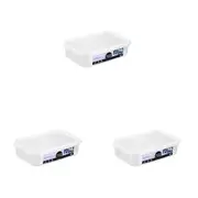 15x Lemon & Lime 1L Rectangle Simple Fresh Food Storage Reusable Container Clear