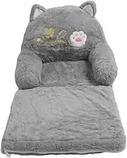 Kids Sofa, 2 in 1 Toddler Soft Fold Out Couch, Cute Cartoon Cat Chair, Convertible Sofa to Lounger, Lightweight Foldable Sleeper, for Kindergartens Home (2 Tier)