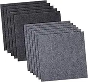 30Pcs Self Adhesive Carpet Floor Tiles Non Slip DIY Carpet Padding for Home Office Easy Peel and Stick Installation Grey Color Light Grey