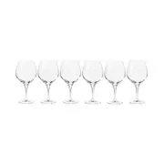 6pc Krosno Harmony 600ml Stemmed Pinot Wine Glass - Clear