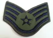 New Military Unissued Air Force Staff Sergeant Rank Patch - Subdued Colours