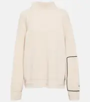 [Victoria Beckham] Victoria Beckham Oversized wool turtleneck sweater AU 12 beige